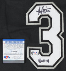 Harold Baines Inscribed HOF 19  Signed Chicago White Sox Black Jersey (PSA COA)