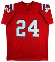 Ty Law Signed New England Patriot Jersey (Beckett) 3xSuper Bowl Champion D.B.