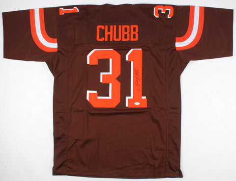 Nick Chubb Signed Cleveland Browns Jersey (JSA COA) 2nd Rd Draft Pick 2018