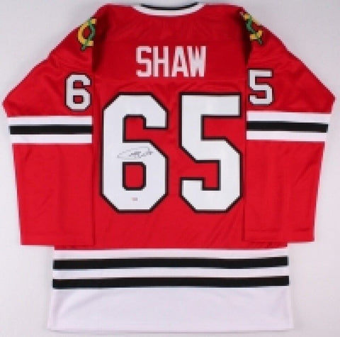 Andrew Shaw Signed Chicago Blackhawks Reebok Style Jersey (PSA) 2xCup Champion