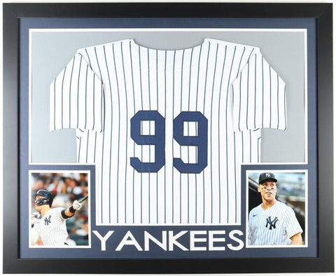 Aaron Judge New York Yankees 35x43 Framed Jersey / American League Record 62 HRs