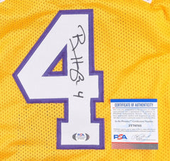 Ron Harper Signed Los Angeles Lakers Jersey (PSA COA) 2xNBA Champion with L.A.