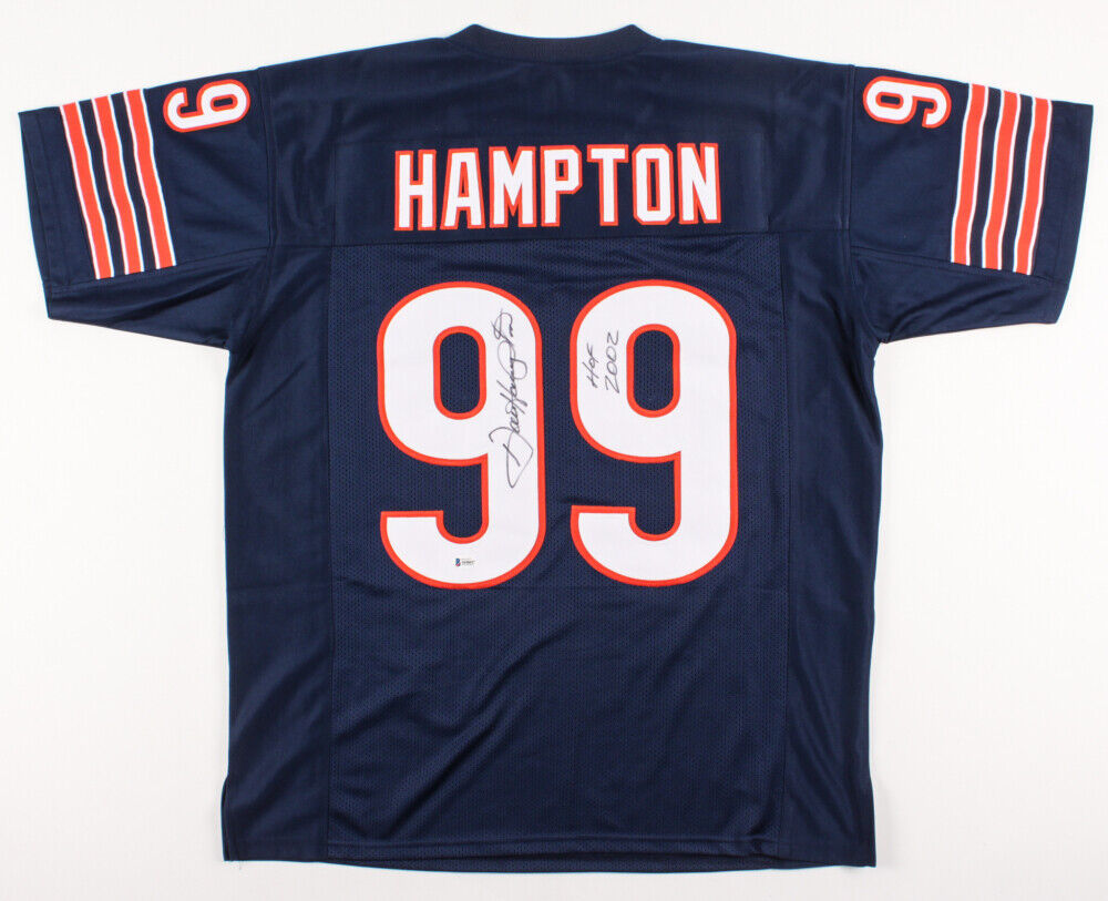 Dan Hampton Signed Bears Jersey Inscribed "HOF 2002"(Beckett Holo) 85 Bears D.E.