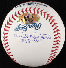 Perry, Niekro, & Sutton Signed OML Baseball  3 / 300 Game Winners on 1 Baseball