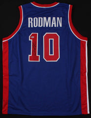 Dennis Rodman Signed Detroit Pistons Jersey (Beckett COA) 7xRebounding Leader