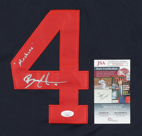 Bradley Zimmer Signed Indians Player's Weekend Jersey Inscr. "Machine" (JSA COA)