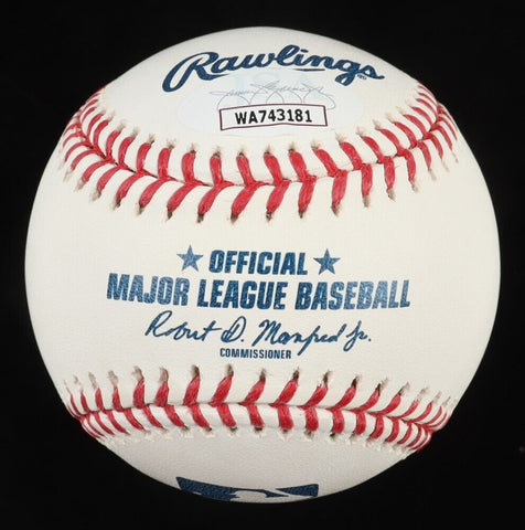 Charlie Sheen (Wild Thing Vaughn) Signed Baseball (JSA) 1989 Movie: Major League