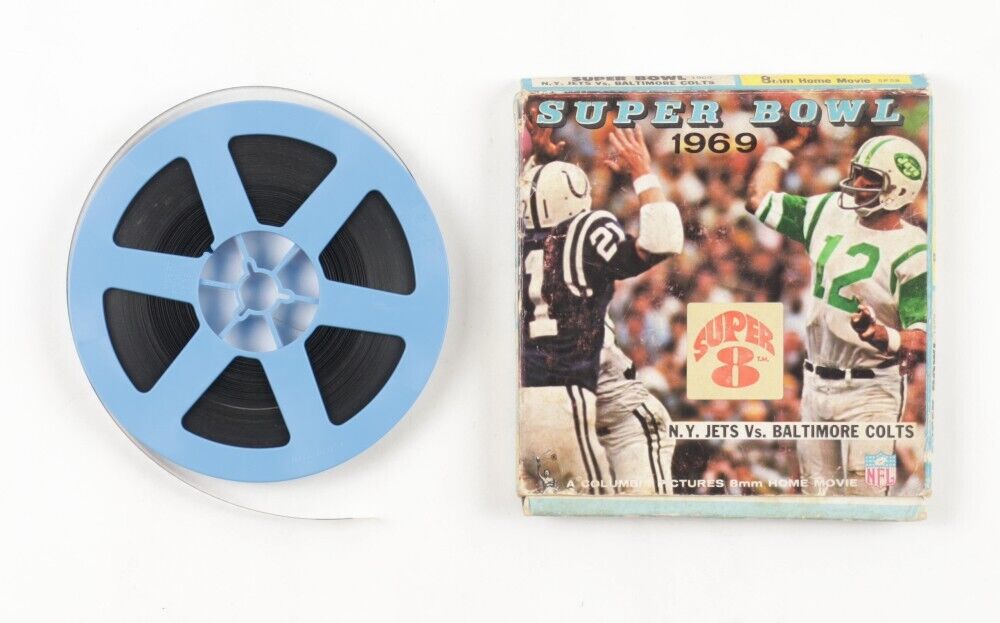 Vintage 1969 Super Bowl III 8MM Film Reel / New York Jets 16 Baltimore –