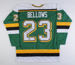 Brian Bellows Signed Minnesota North Stars Jersey (Beckett COA) #2 Pick 1982