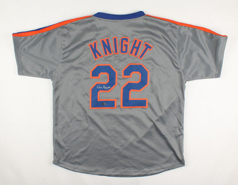 Ray Knight Signed New York Mets Jersey (Steiner) Scored Winning Run 1986 Game 6