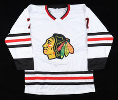 Chris Chelios Signed Chicago Blackhawks Jersey (OKAuthentics) Hall of Fame Def.