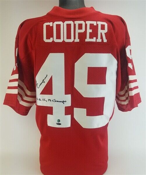 Earl Cooper "SB 16, 19 Champs" Signed San Francisco 49ers Jersey (Tristar Holo)