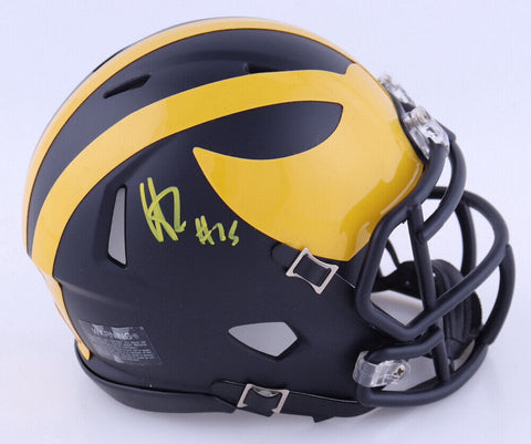 Hassan Haskins Signed Michigan Wolverines Mini-Helmet (JSA) Tennessee Titans RB