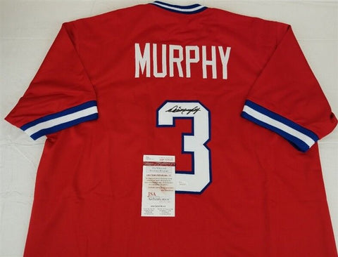 Dale Murphy Signed Atlanta Braves Red Jersey (JSA COA) 2×N.L. MVP (1982,1983)