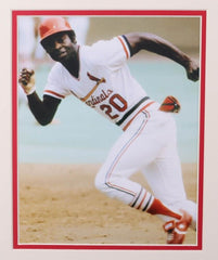 Lou Brock Signed Cardinals Matted 1998 Fleer FanFest Baseball Card Display / JSA