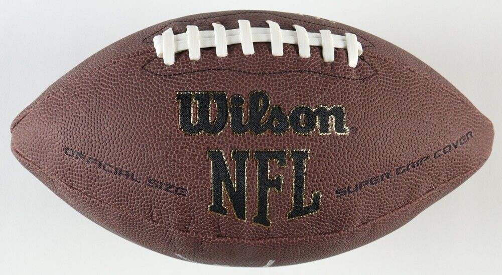 Jim McMahon Signed Wilson NFL Football (Beckett) Chicago Bears Super Bowl XX Q.B