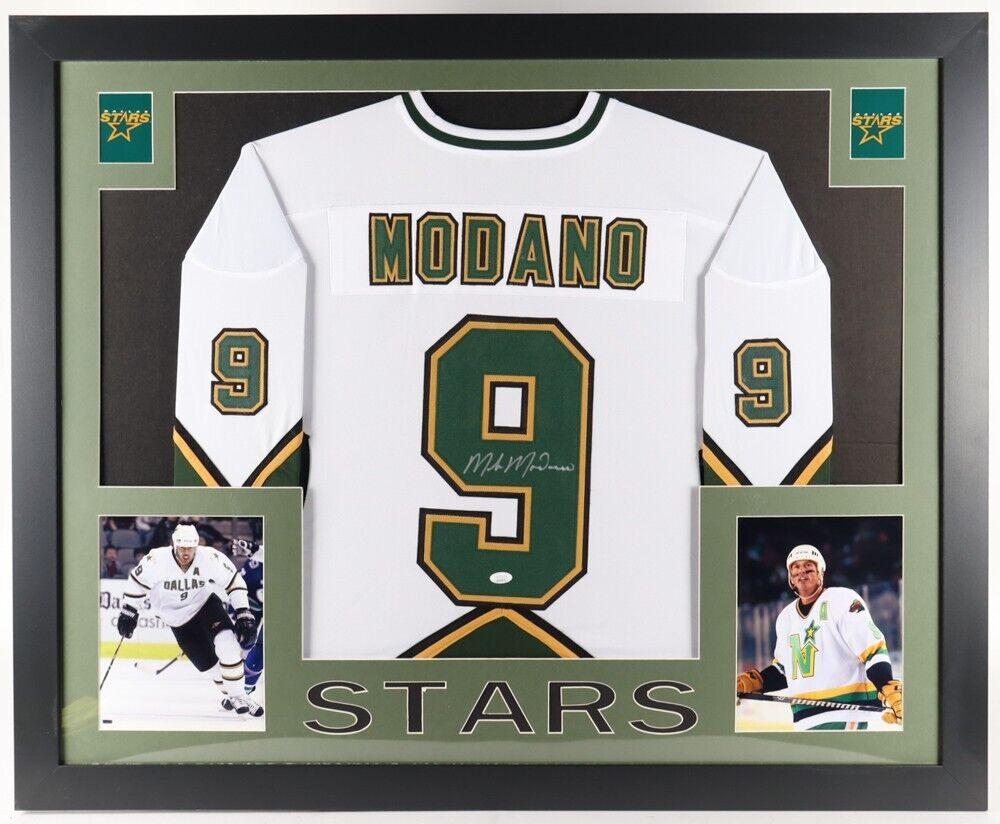 Mike Modano Signed Framed Dallas Stars Jersey Number Print