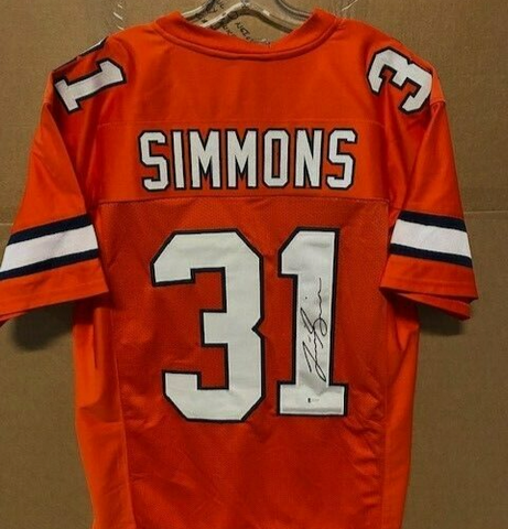Justin Simmons Signed Denver Broncos Jersey (Beckett COA) 2016 3rd Rd Pick D.B.