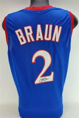 Christian Braun Signed Kansas Jayhawks (JSA COA) Denver Nuggets 2022 1st Rnd Pk