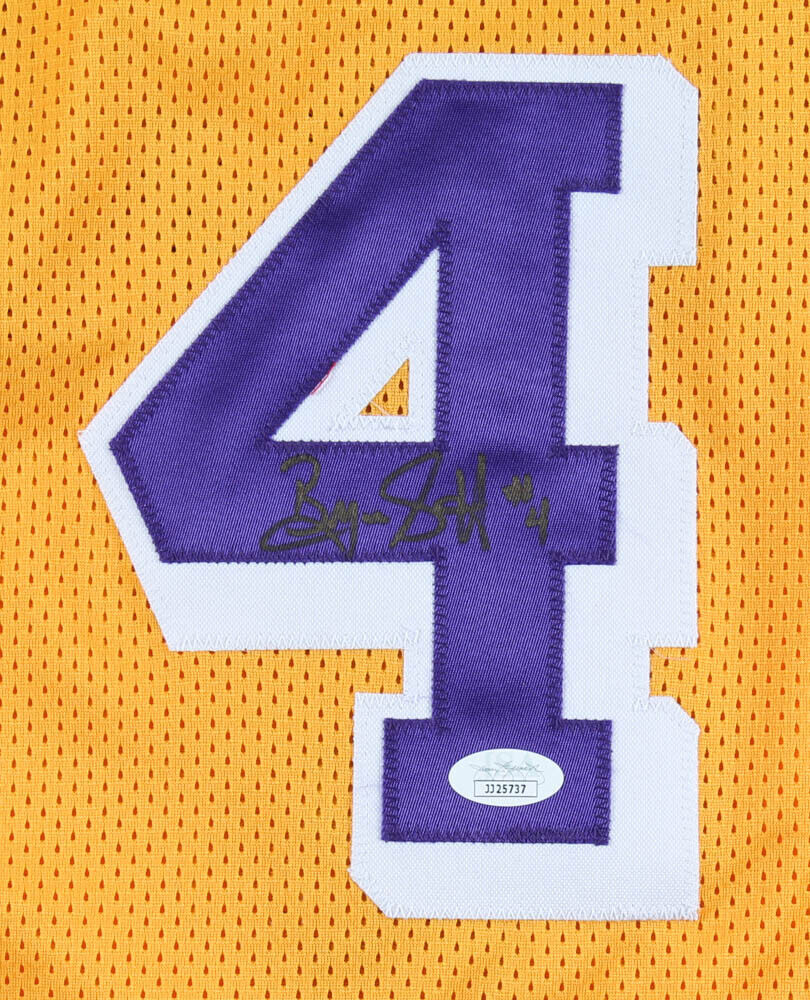 Byron Scott Autographed Los Angeles Yellow Custom Jersey