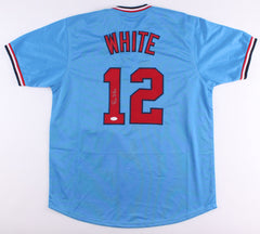 Bill White Signed St Louis Cardinals Jersey (JSA COA) 1964 World Series Champ