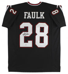 Marshall Faulk Signed San Diego State Aztecs Black Jersey (Beckett COA) Rams HOF