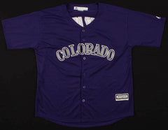 Antonio Senzatela Signed Colorado Rockies Majestic MLB Purple Jersey (JSA COA)