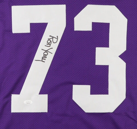 Ron Yary Signed Minnesota Vikings Jersey (JSA) 7xPro Bowl O-Tackle / HOF 2001