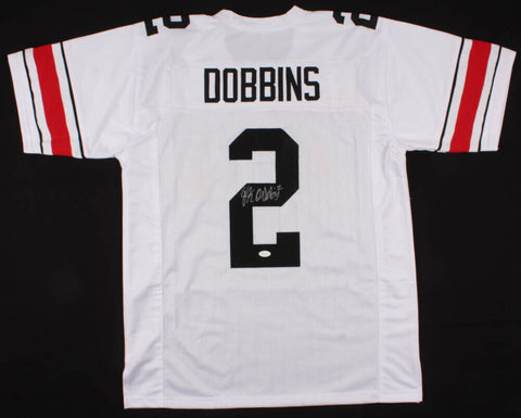 J K Dobbins Signed Ohio State Buckeyes Jersey (JSA COA) 2019 Rose Bowl Champ RB