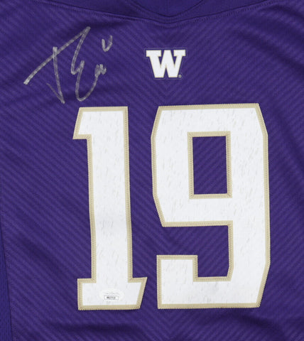 Jacob Eason Signed Washington Huskies Jersey (JSA) Seattle Seahawks Quarterback