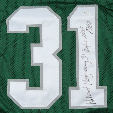 Wilbert Montgomery Signed Philadelphia Eagles Jersey Inscribed HOF 1987 JSA COA