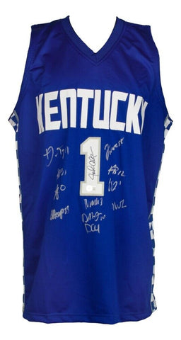 2021 Kentucky Wildcats Team Signed John Caliparii Jersey (Beckett) 12 Sigs /Read