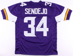 Andrew Sendejo Signed Purple Jersey (TSE COA) Strong Safety