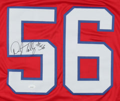 Darryl Talley Signed Buffalo Bills Red Jersey (JSA COA) 2xPro Bowl Linebacker