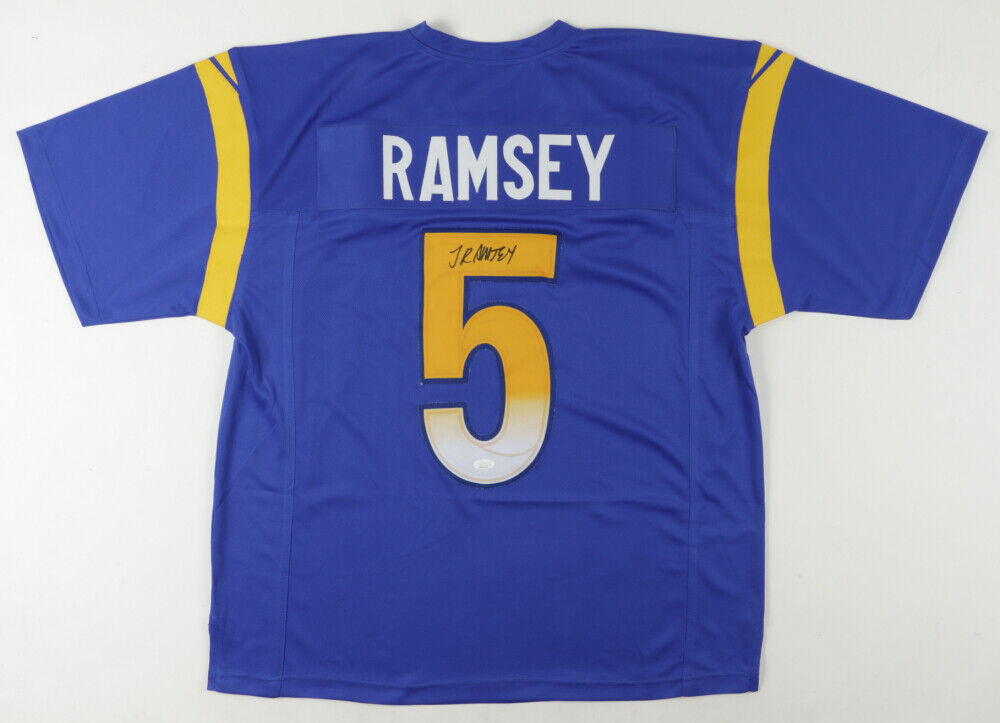 Jalen Ramsey Signed Los Angeles Rams Blue Jersey (JSA COA) 5xPro Bowl Def. Back