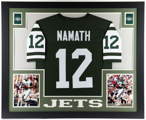 Joe Namath New York Jets 35"x43" Custom Framed Jersey Super Bowl III Champ & MVP