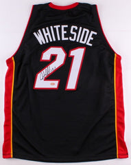 Hassan Whiteside Signed Heat Jersey (JSA COA & Hollywood Collectibles Hologram)