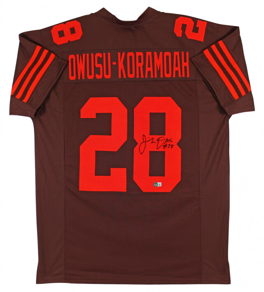 Ohio Sports Group Jeremiah Owusu-Koramoah Cleveland Browns Autographed Signed Color Rush Jersey - Beckett Authentic