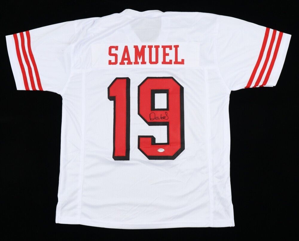Deebo Samuel Signed 49ers White Jersey (PSA COA) San Francisco Wide Receiver