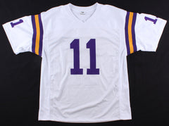 Joe Kapp Signed White Vikings Jersey (JSA) NFL Champion (1969)7 TD Passes 1 Game