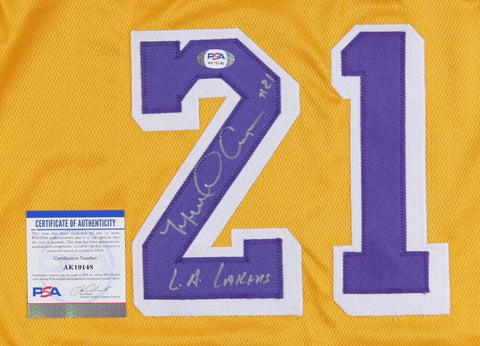 Michael Cooper Signed Los Angeles Lakers Jersey Inscribed  L.A. Lakers  PSA COA