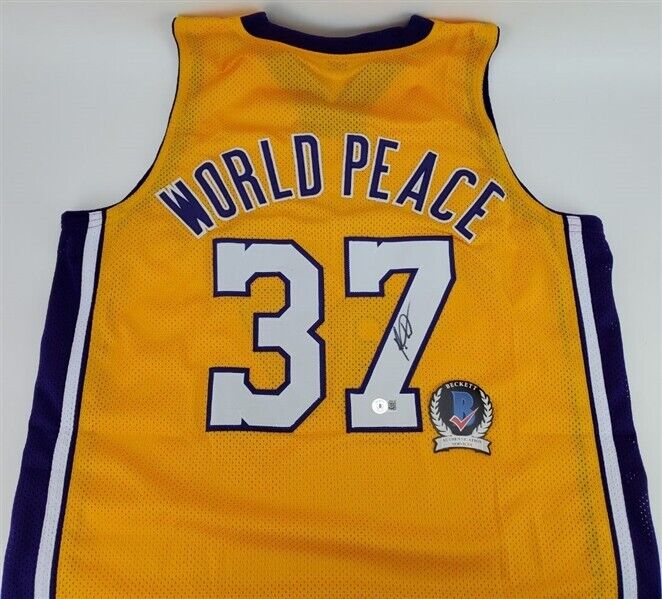 Metta World Peace's Official LA Lakers Jersey - Signed by Bryant