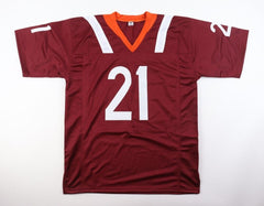 Khalil Herbert Signed Virginia Tech Hokies Jersey (Beckett COA) Chicago Bears RB