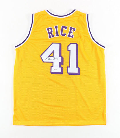 Glen Rice Signed Los Angeles Lakers Yellow Home Jersey (Beckett) 2000 NBA Champs