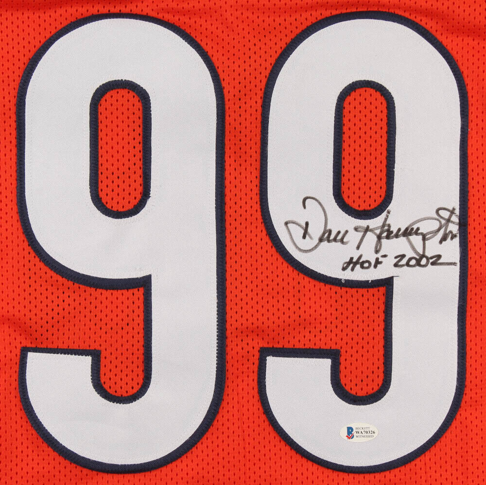 Dan Hampton Signed Bears Jersey Inscribed "HOF 2002"(Beckett COA) 85 Bears DE