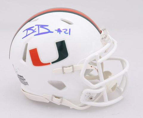 Bubba Bolden Signed Miami Hurricanes Mini-Helmet (JSA COA) Seattle Seahawks D.B.