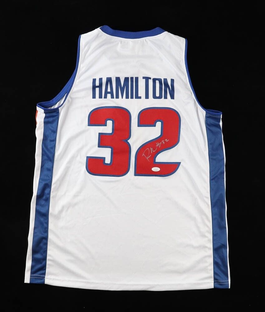 Richard Hamilton Autographed Detroit Pistons Signed Mitchell and Ness