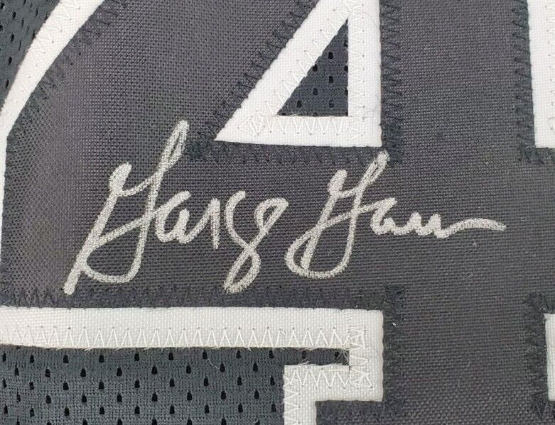 George Gervin Signed San Antonio Spurs Photo Jersey Inscribed HOF 96 –  Super Sports Center