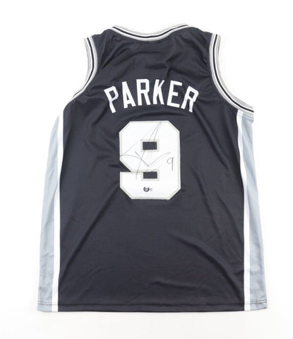 Tony Parker Signed San Antonio Spur Jersey (Beckett) 6×NBA All-Star/ 4xNBA Champ