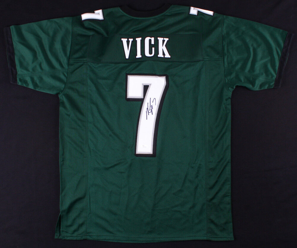 Michael Vick Signed Philly Eagles Green Jersey (JSA COA) 4×Pro Bowl Qu –